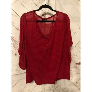 Torrid size 2 red long sleeve Blouse